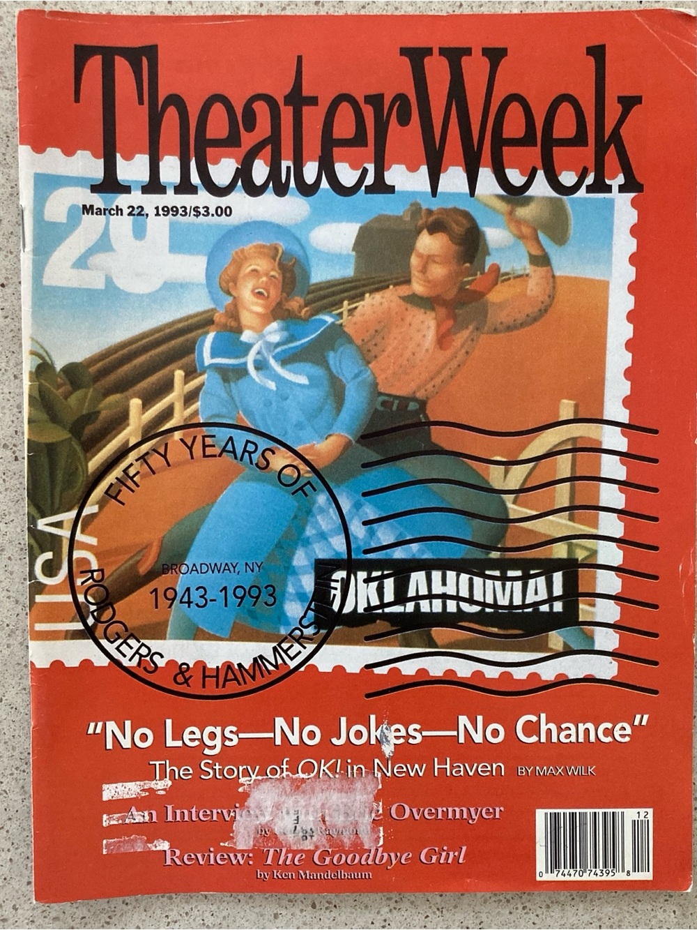 OK! The Story of "Oklahoma!" Theater Week Magazine March 22 1993 -LABEL ResIdue